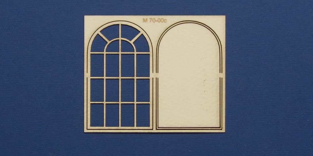 M 70-00c O gauge industrial window with round top type 1 Industrial window with round top type 1 